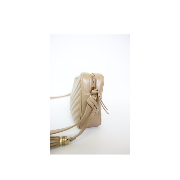 Saint Laurent Lou Camera Bag Small, Beige Leather With Gold Hardware - Picture 4 of 12